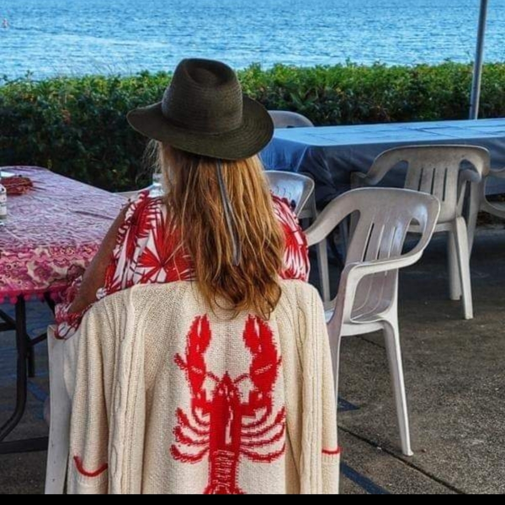 RARE Anthropologie Lobster Sweater